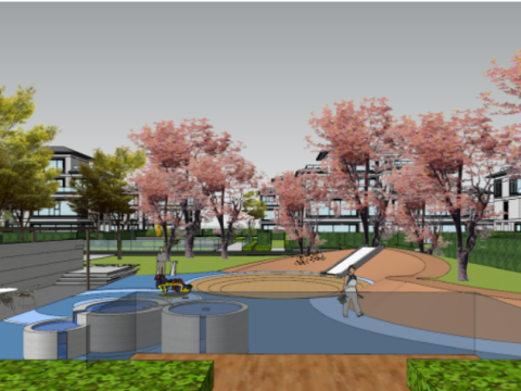 SU model of courtyard architectural landscape 3D 模型