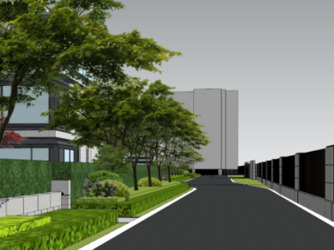 SU model of courtyard architectural landscape 3D 模型