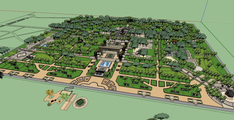 SU Model of Integrity Theme Park 3D Model .c4d .max .obj .3ds .fbx .stl .blend 