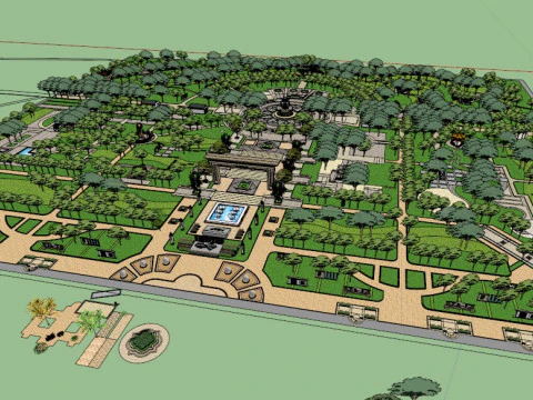 Model parku tematycznego SU Model uczciwości Model 3D