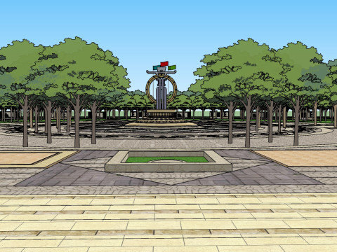 SU Model of Integrity Theme Park 3D Model