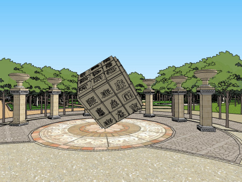 SU Model of Integrity Theme Park 3D Model