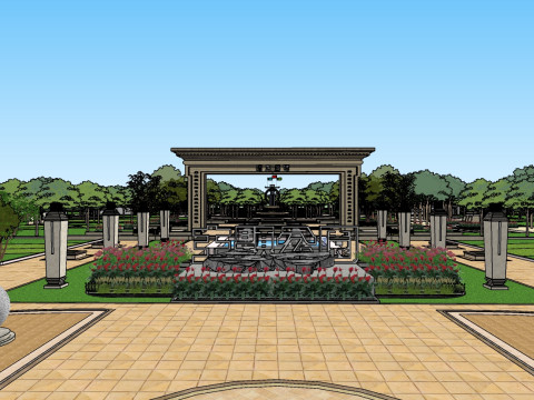 SU Model of Integrity Theme Park 3D Model