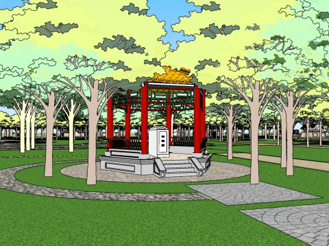 SU Model of Integrity Theme Park 3D Model
