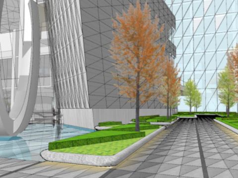 एक बड़े शहर के विज्ञान और स्टार्ट-अप क्षेत्र और औद्योगिक पार्क के निर्माण के लिए एसयू मॉडल 3D मॉडल