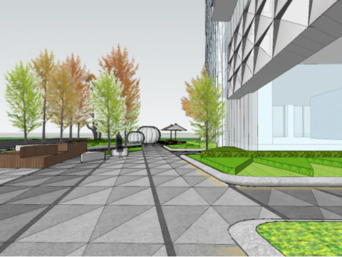 SU model for the construction of the start-up area and industrial park of a large citys science and 3D Model