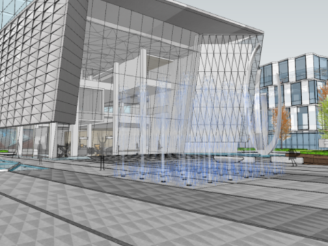 SU model for the construction of the start-up area and industrial park of a large citys science and 3D 模型