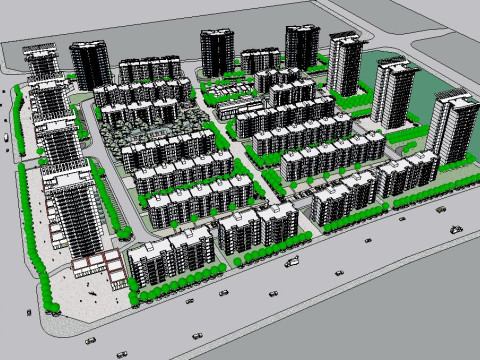Sketchup model for a community design Modello 3D