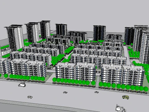 Sketchup model for a community design 3D Model