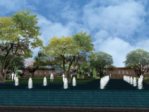 Modern Style Exhibition Center Architectural Sketching Model 3D 模型