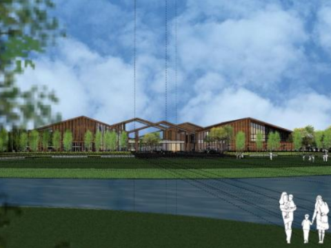 Modern Style Exhibition Center Architectural Sketching Model 3D 模型