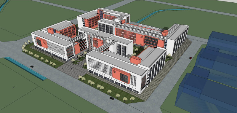 SU Model for Design of a Science and Technology Innovation Land Project 3D Model .c4d .max .obj .3ds .fbx .stl .blend 
