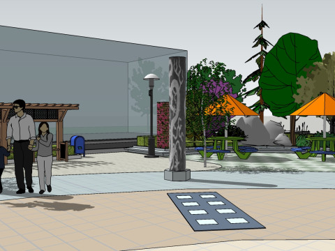 SU model of a clock leisure small square 3D 모델