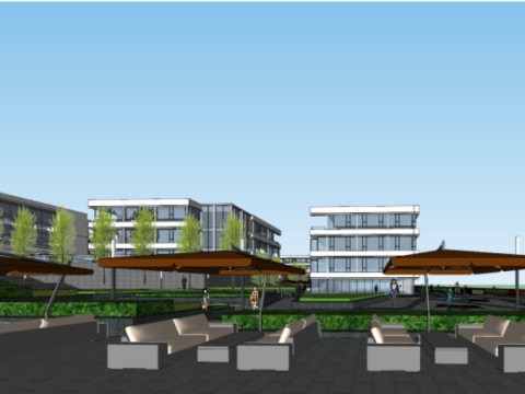 SU Model of Commercial Villa and Office Building of a Corporate Headquarters Project Modelo 3D