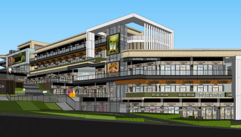 SU model of the main entrance building of a modern commercial center shopping mall 3D Modell .c4d .max .obj .3ds .fbx .stl .blend 