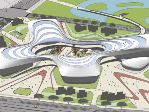 Модель SU выигрышного плана для центра деятельности 3D Модель