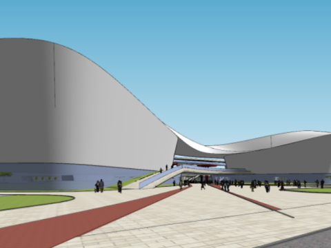 SU Model of Winning Plan for an Activity Center 3D 模型