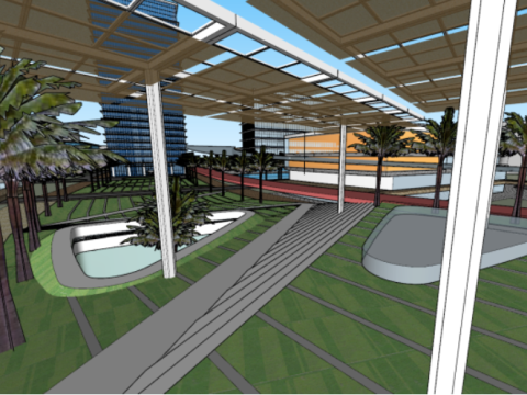 SU Model of the Office Building of Electric Power Headquarters in a Southern City Model 3D