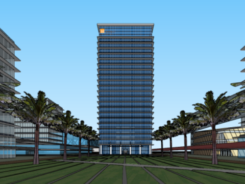 SU Model of the Office Building of Electric Power Headquarters in a Southern City Model 3D