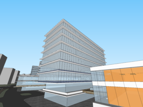 SU Model of the Office Building of Electric Power Headquarters in a Southern City Model 3D