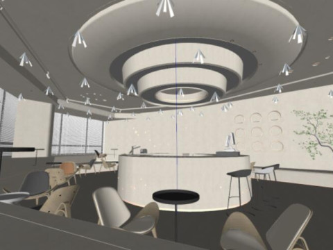 Milk Tea Shop SU ModelMaterial Texture Modello 3D