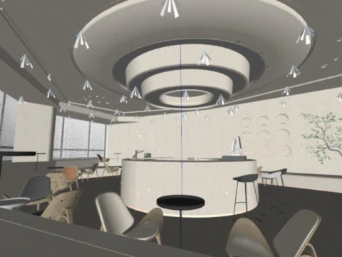 Milk Tea Shop SU ModelMaterial Texture 3D Model