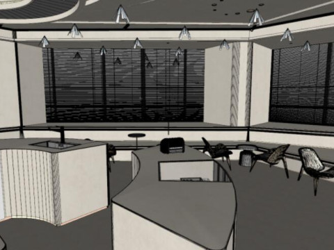 Milk Tea Shop SU ModelMaterial Texture Modello 3D