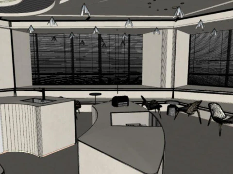Milk Tea Shop SU ModelMaterial Texture 3D Model