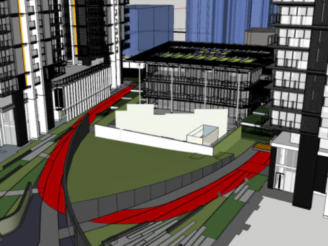 A modern high-rise building 3D Model