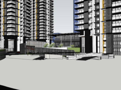 A modern high-rise building Model 3D