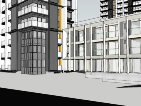 A modern high-rise building 3D Model
