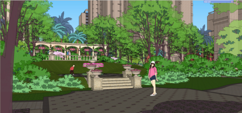 European Community Landscape Model SU 3D Модель .c4d .max .obj .3ds .fbx .stl .blend 