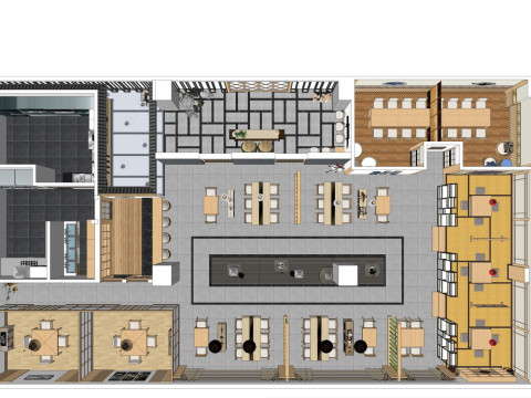 Fine model of Japanese-style restaurant Model 3D