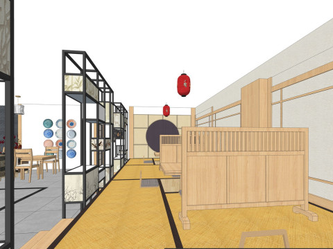 Fine model of Japanese-style restaurant Model 3D