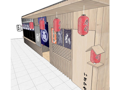 Japanese restaurant fine SU model Model 3D
