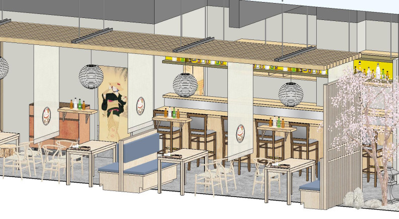 Japanese sushi restaurant fine model SU 3D Modell .c4d .max .obj .3ds .fbx .stl .blend 