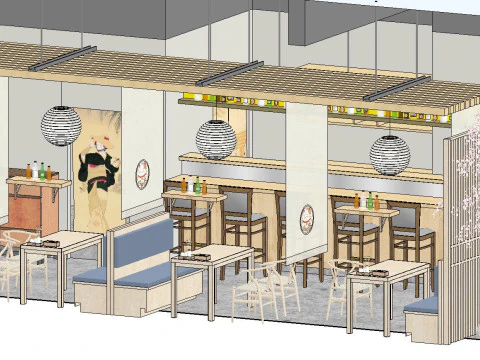 Japon suşi restoranı g&uuml;zel model SU 3D Model