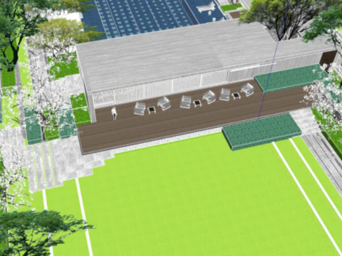 Zone de démonstrationmaisons de luxe modernes de grande hauteur Modèle 3D