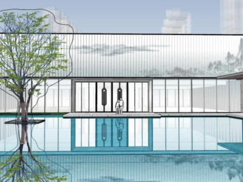 Simple atmospheric residential landscape sketchup model 3D 模型