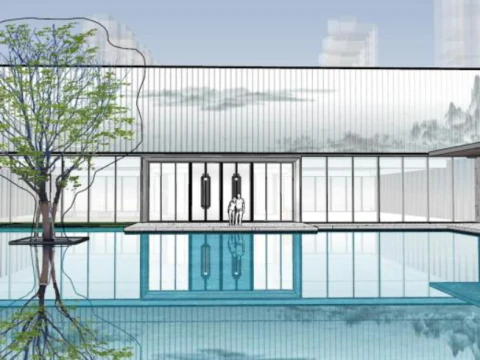Simple atmospheric residential landscape sketchup model 3D Model