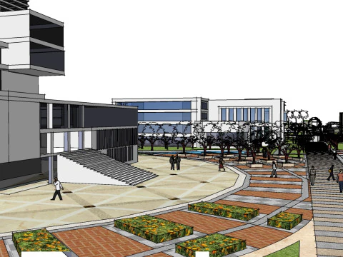 Sketchup model for landscape design of hydrophilic park 3D Model