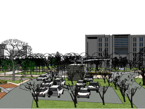 Sketchup model for landscape design of hydrophilic park 3D Model