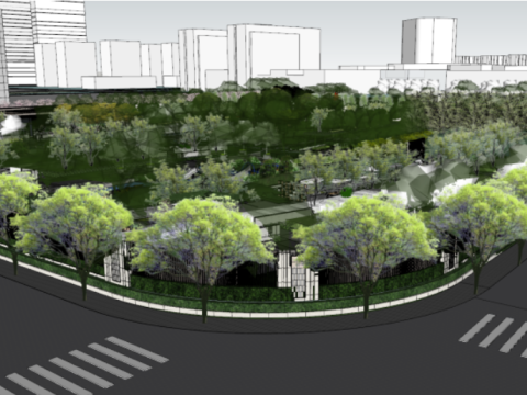 Overall Landscape Model of a Residential Area 3D Модель
