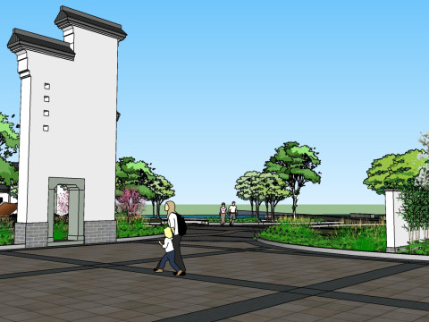 Square design model Model 3D