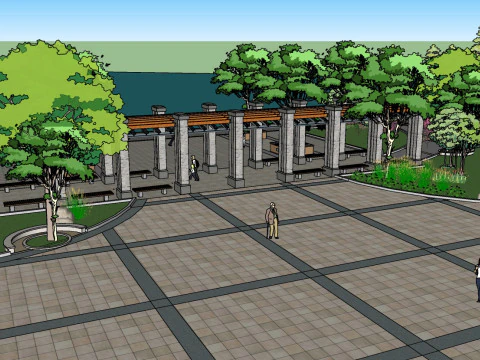 Square design model 3D Model