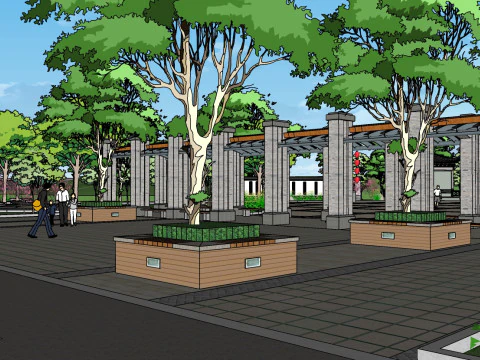 Square design model 3D Model