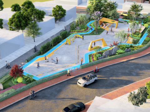 Fine sketchup model of modern park landscape design 3D 模型