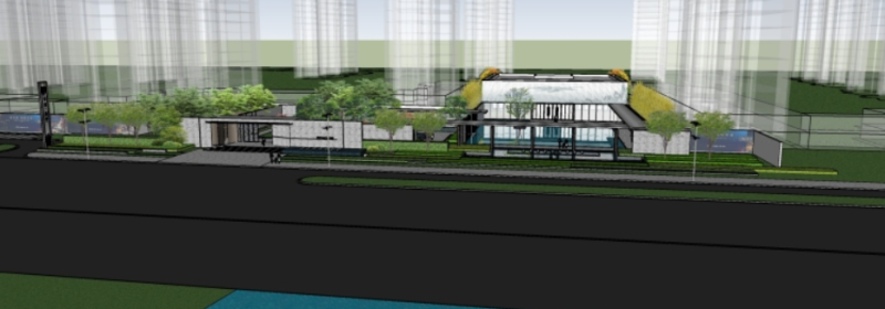Modern boutique residential landscape plan su model 3D 모델 .c4d .max .obj .3ds .fbx .stl .blend