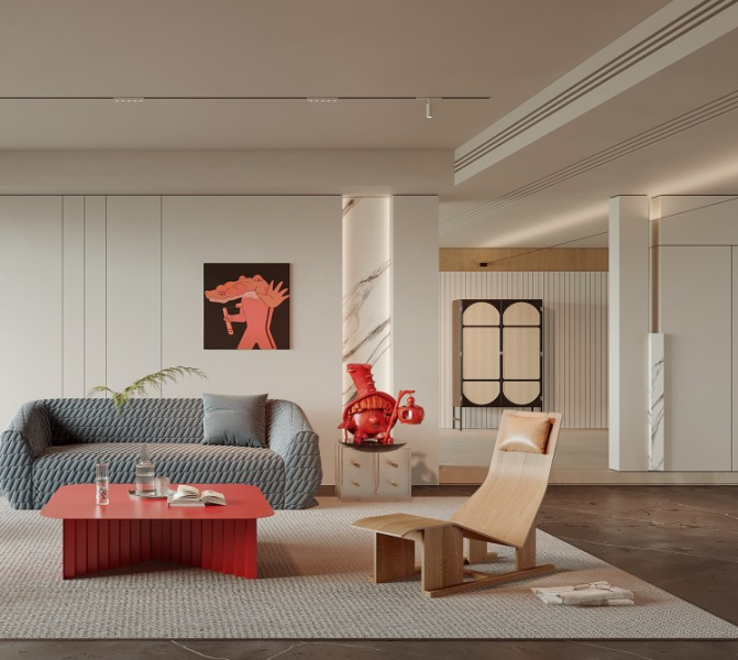 Modern Living Room SU 3D Model .c4d .max .obj .3ds .fbx .stl .blend 