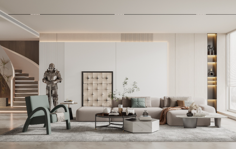 Modern Living Room Model 3D .c4d .max .obj .3ds .fbx .stl .blend